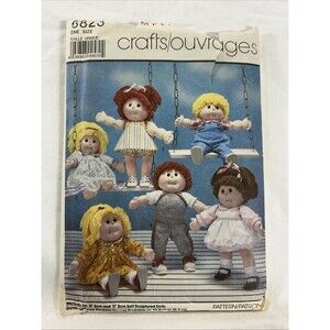 Simplicity 6823 Doll Clothes Pattern 16-18" Soft Sculptured Dolls Uncut